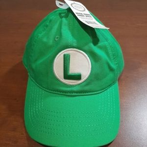 2016 Authentic Nintendo Super Mario Green Luigi Ball Cap, Adjustable 100% Cotton